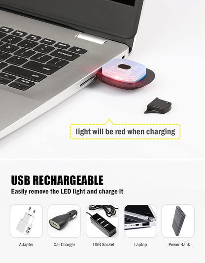 USB Rechargeable Unisex LED Beanie with Integrated Hands-Free Headlamp