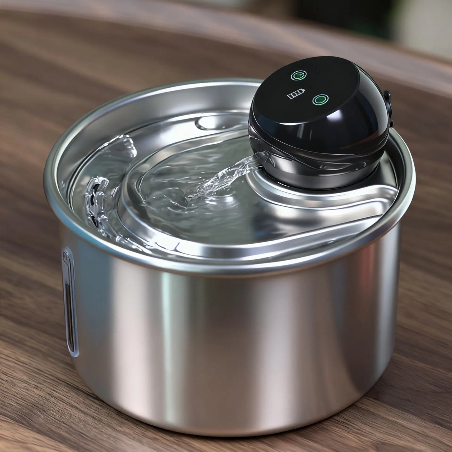 Cfume 2026 Smart Infrared Sensor Automatic Water Dispensing Fountain for Cats - 304 Stainless Steel, 3L Capacity, 5000mAh Pump-Free Design with 4-Layer Filtration, Ultra-Quiet Operation, Dry-Burn Prevention, and Water Level Indicator